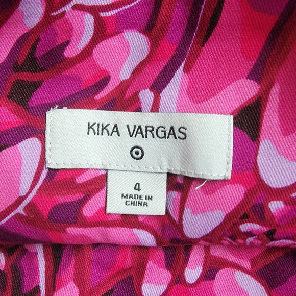 Kika Vargas Mum Floral Scallop Edge Wrap Mini Skirt w/ Pockets Women's Size 4 - Picture 8 of 9